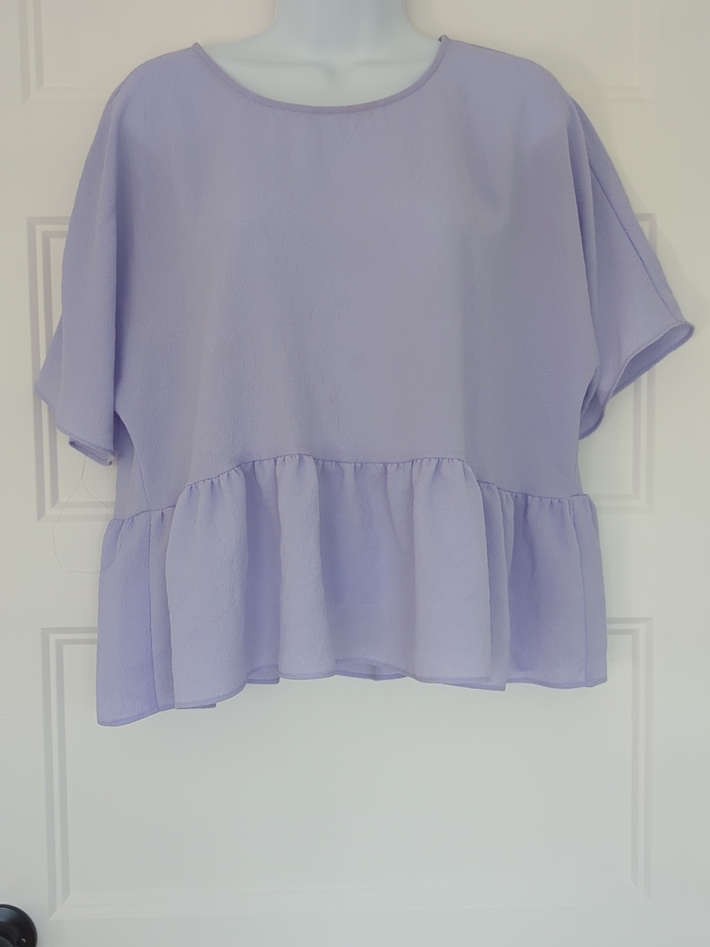 Wilfred Aritzia Lilac Peplum Blouse Size S Flowy Feminine Top - Picture 1 of 6
